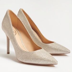 SAM EDELMAN | HAZEL POINTED TOE PUMP - LIGHT GOLD MESH - 9M